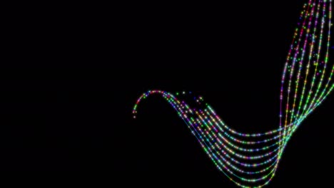 animation of glowing and undulating lines
