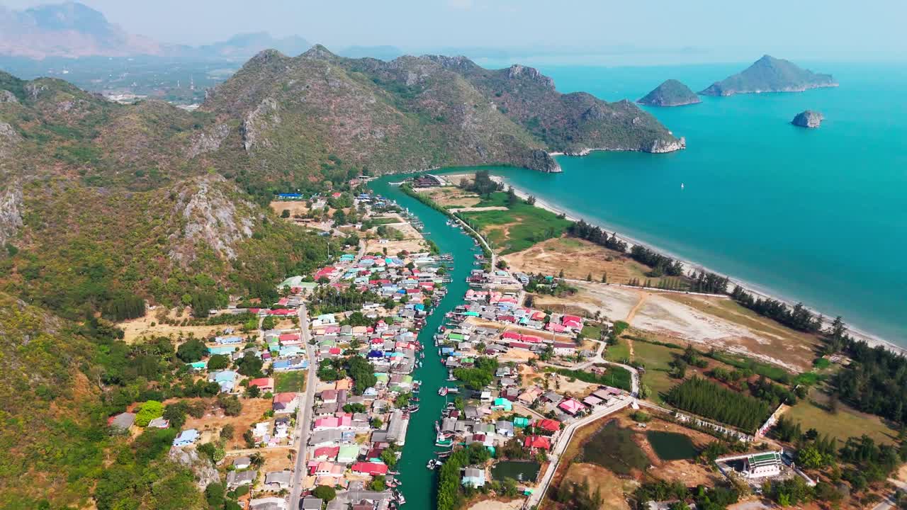 Khao Sam Roi Yot National Park, Thailand Hua Hin travel destination scenic aerial drone footage