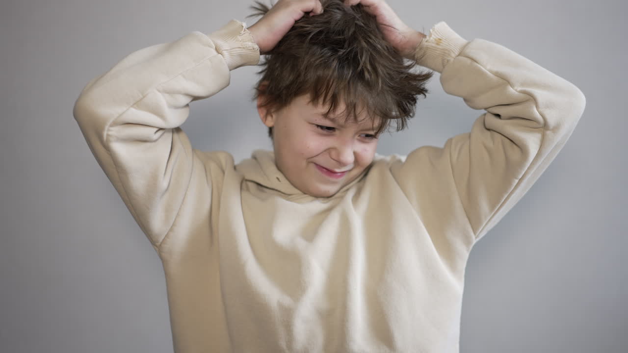 Boy with different expressions