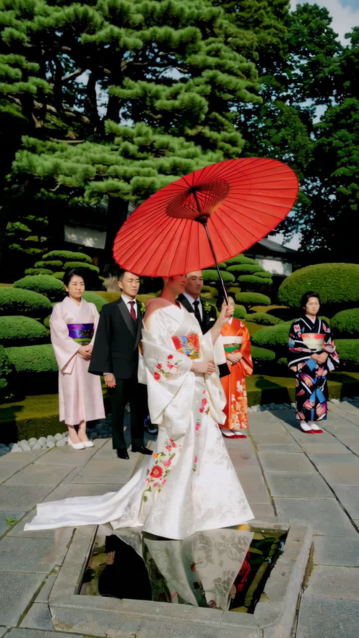 Japanese Wedding Ceremony in a Garden