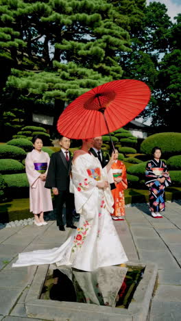 japanese wedding ceremony in a garden