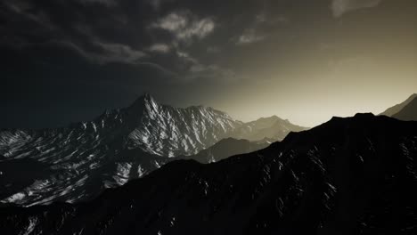 Mountains-in-Evening-Cloudy-Sky