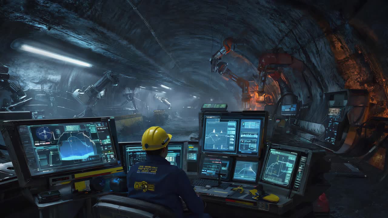 Futuristic Mining Control Room