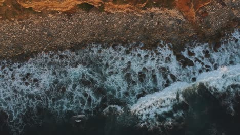 An-another-afternoon-camera-down-drone-view-with-smoother-and-closer-movement-from-the-coast-of-Palos-Verdes-Estates,-California