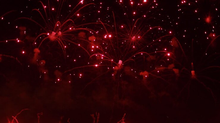Colorful fireworks exploding in the night sky. Celebrations and events in bright colors.