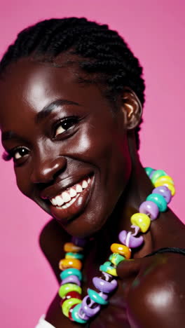 smiling black woman portrait