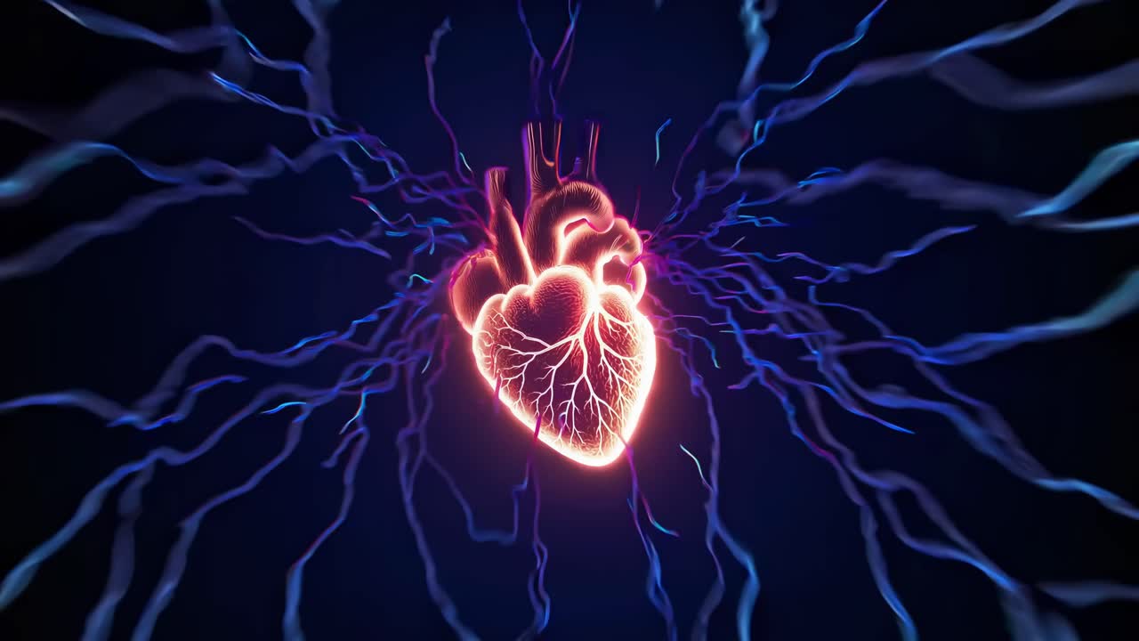 Human Heart with Electrical Activity