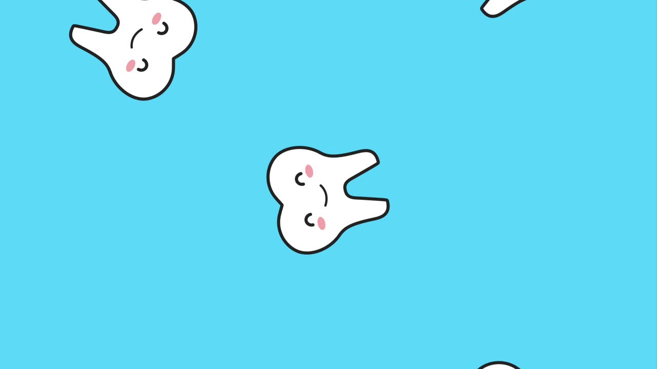 떨어지는 행복한 치아 치과 위생