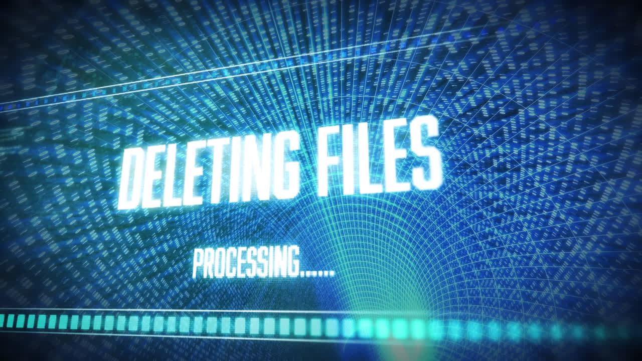 animación del procesamiento de datos sobre senderos de luz