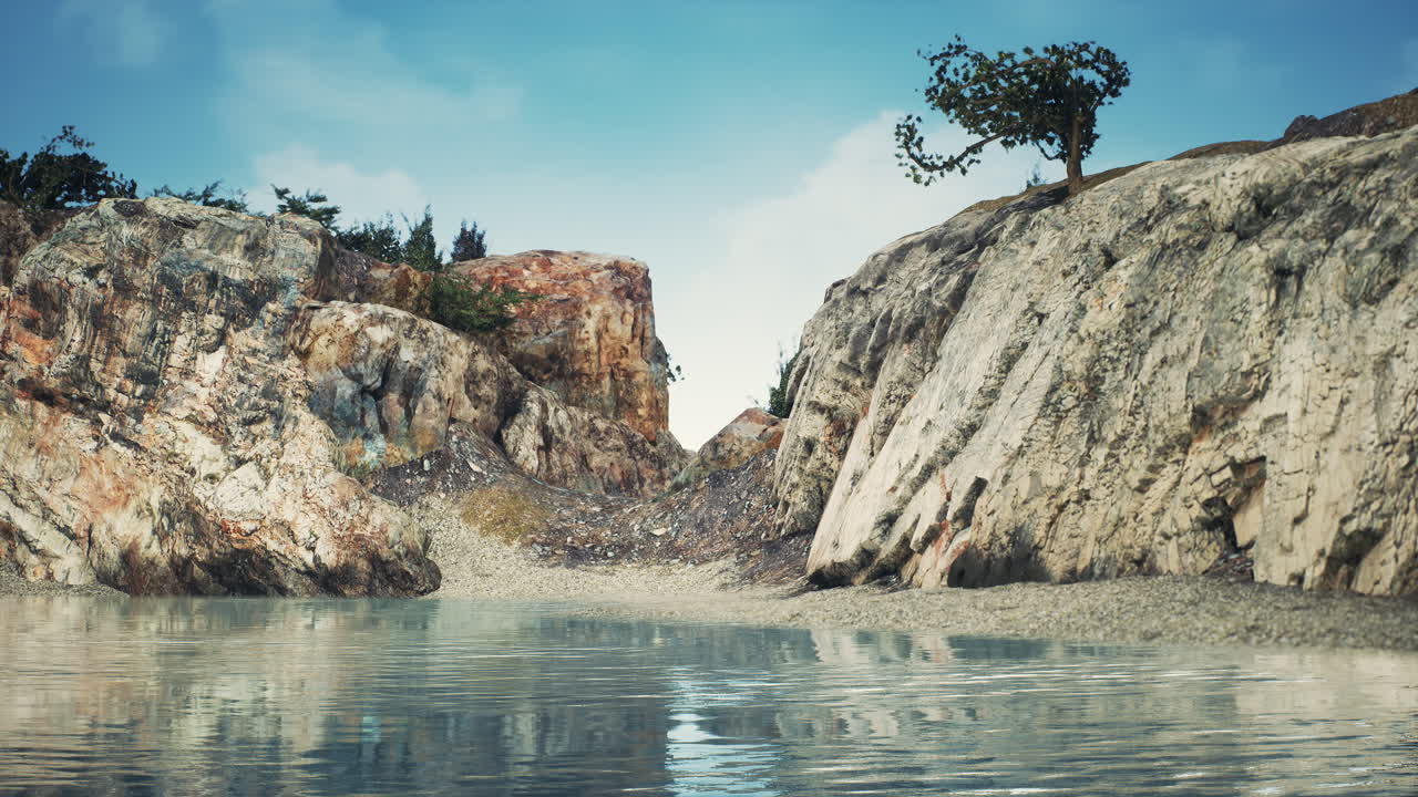 costa con océano y rocas