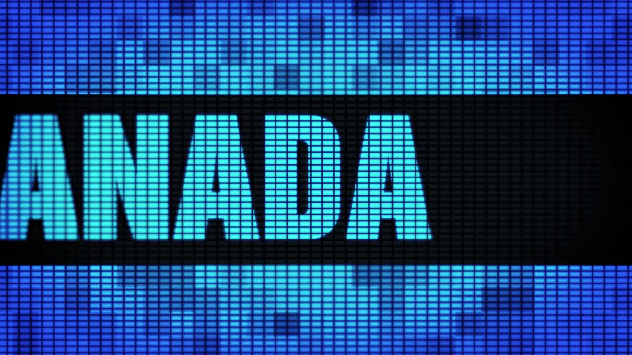 Canada on a LED screen