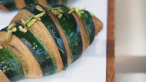 green pistachio croissant