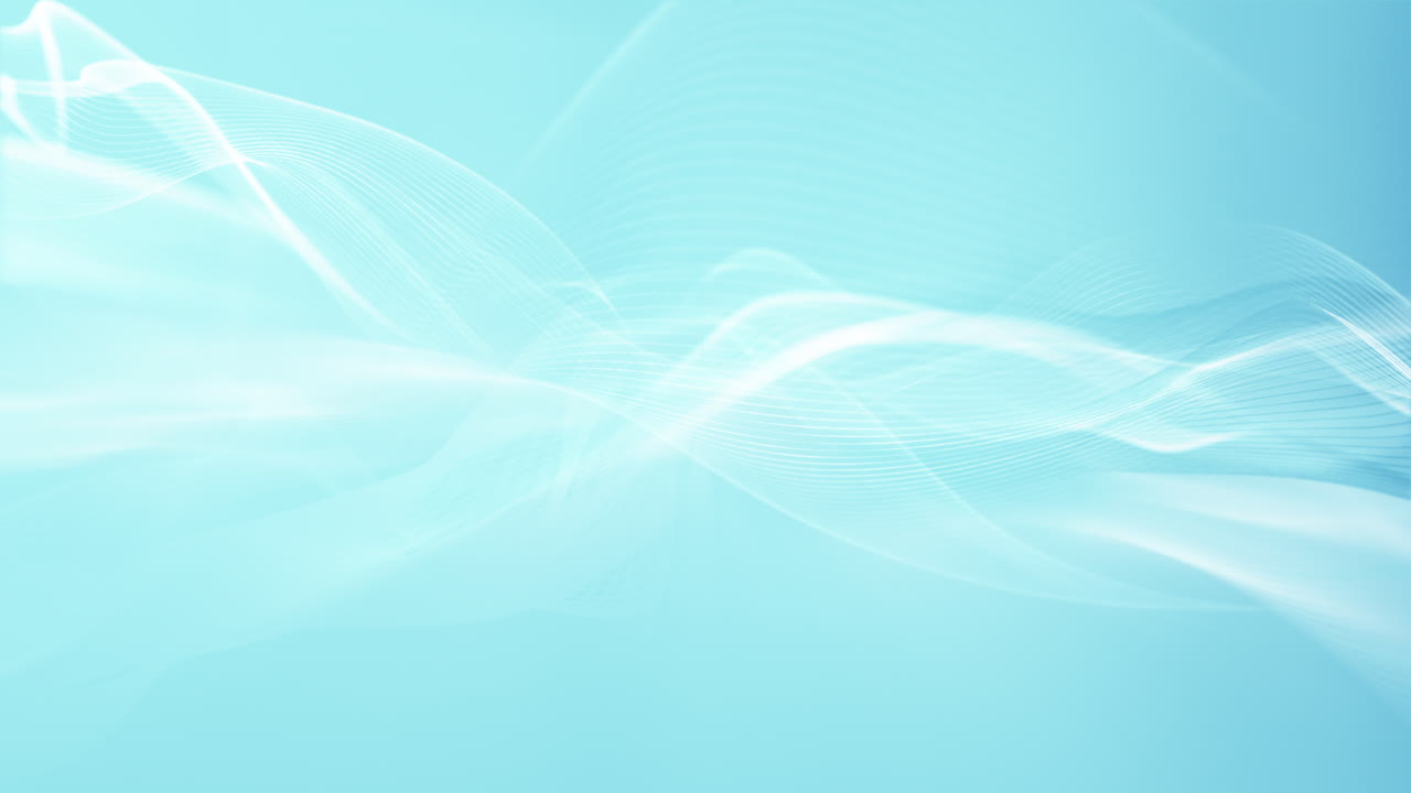 Eleganti Linee Continue Ciano Chiaro – Sfondo Astratto in Movimento