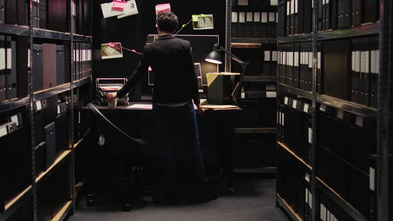 Office Workspace with Shelves