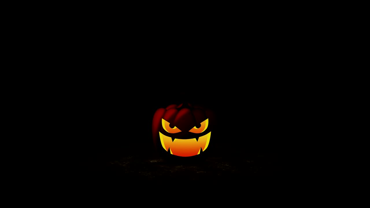 la lanterna de la cabeza de calabaza de halloween, el bucle