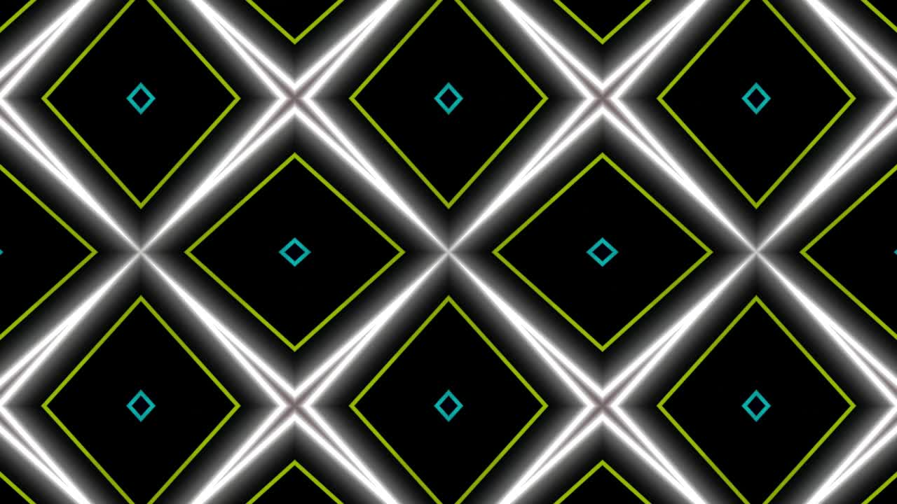 Motion graphics: animazione di illuminazione con motivo geometrico al neon