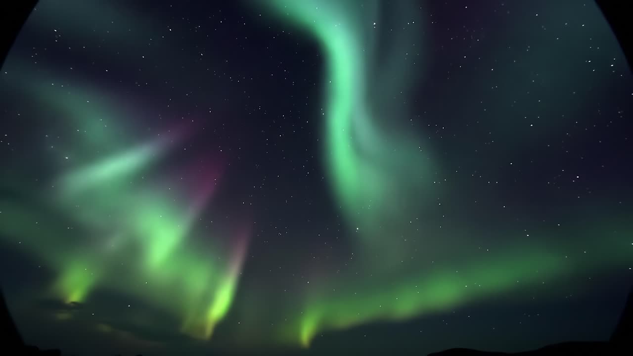 aurora boreal en el cielo nocturno