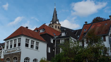 charming european town with church tower