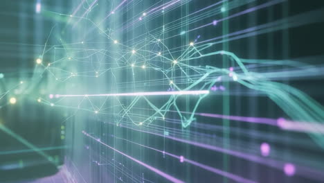 abstract digital network and data flow