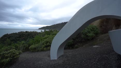 Gran-Cadena-En-La-Costa-En-Punta-De-Stirling,-Bluff,-Nueva-Zelanda