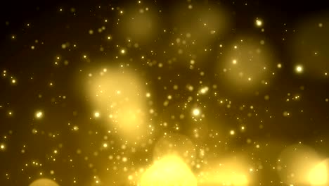 partículas de oro brillo bokeh premio polvo abstracto bucle de fondo
