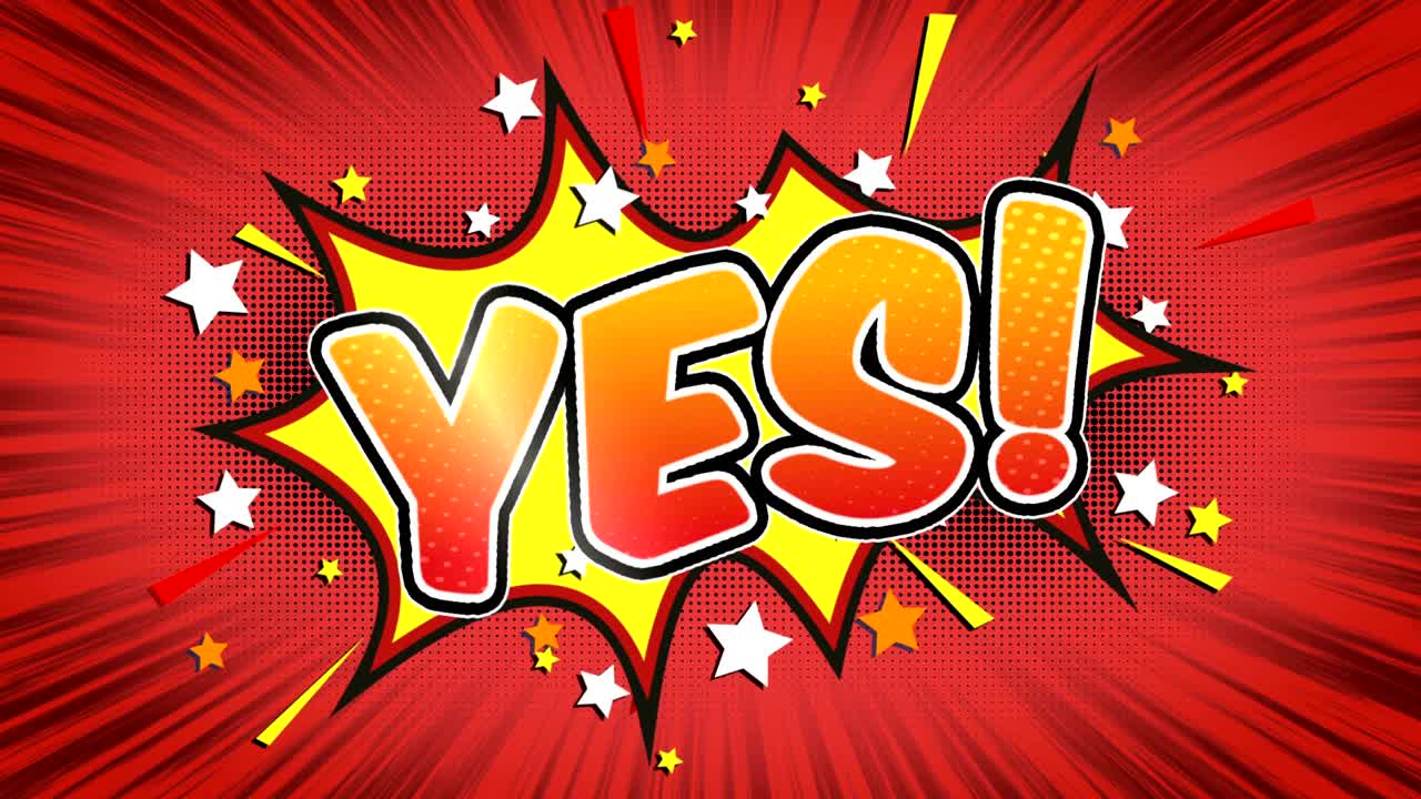 - 네, 만화 스타일 텍스트