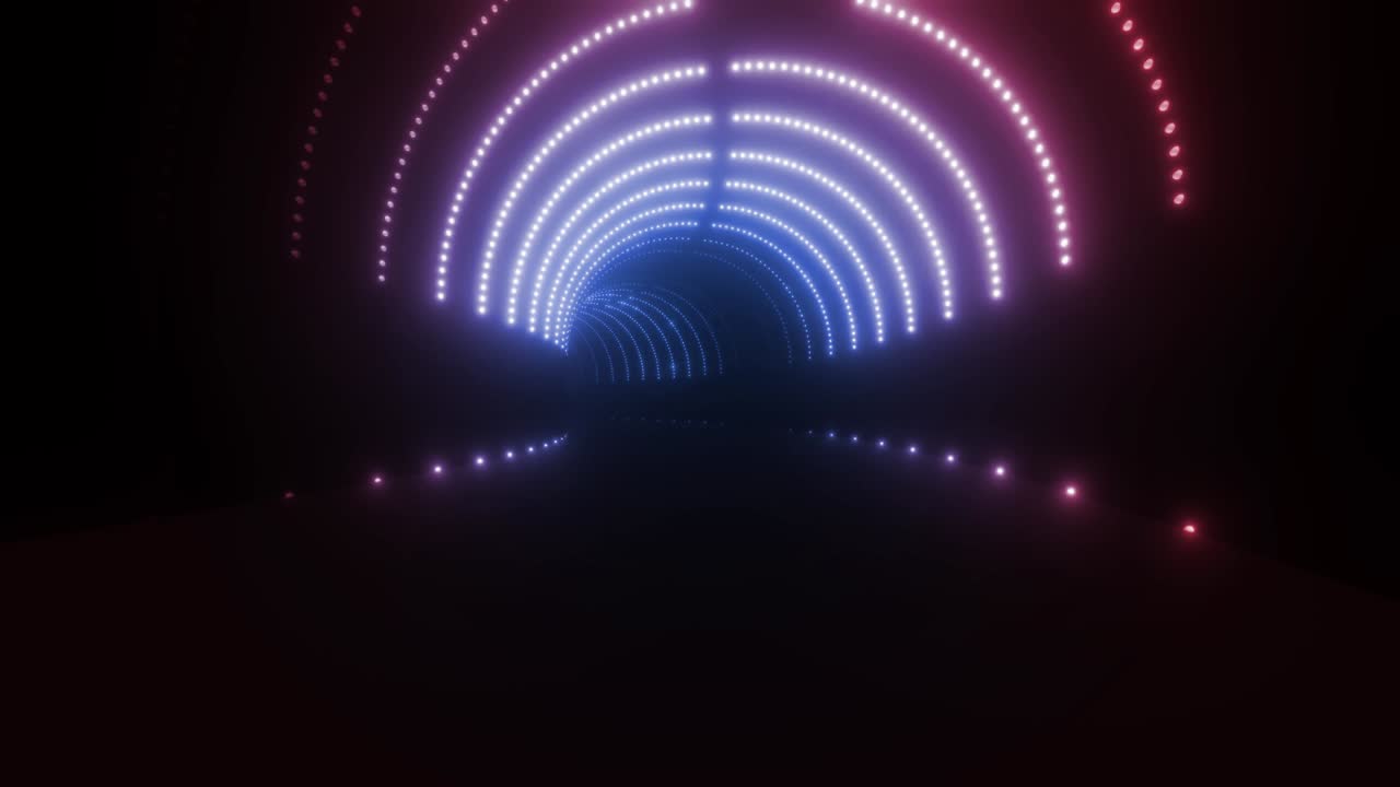 túnel de luz de neón