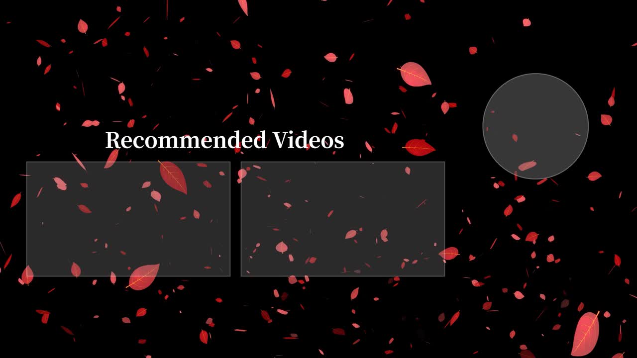 가을 잎 입자 유튜브 엔드 카드 엔딩 스크린 모션 그래픽