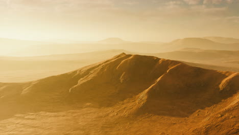 panorama of red dunes and mountains