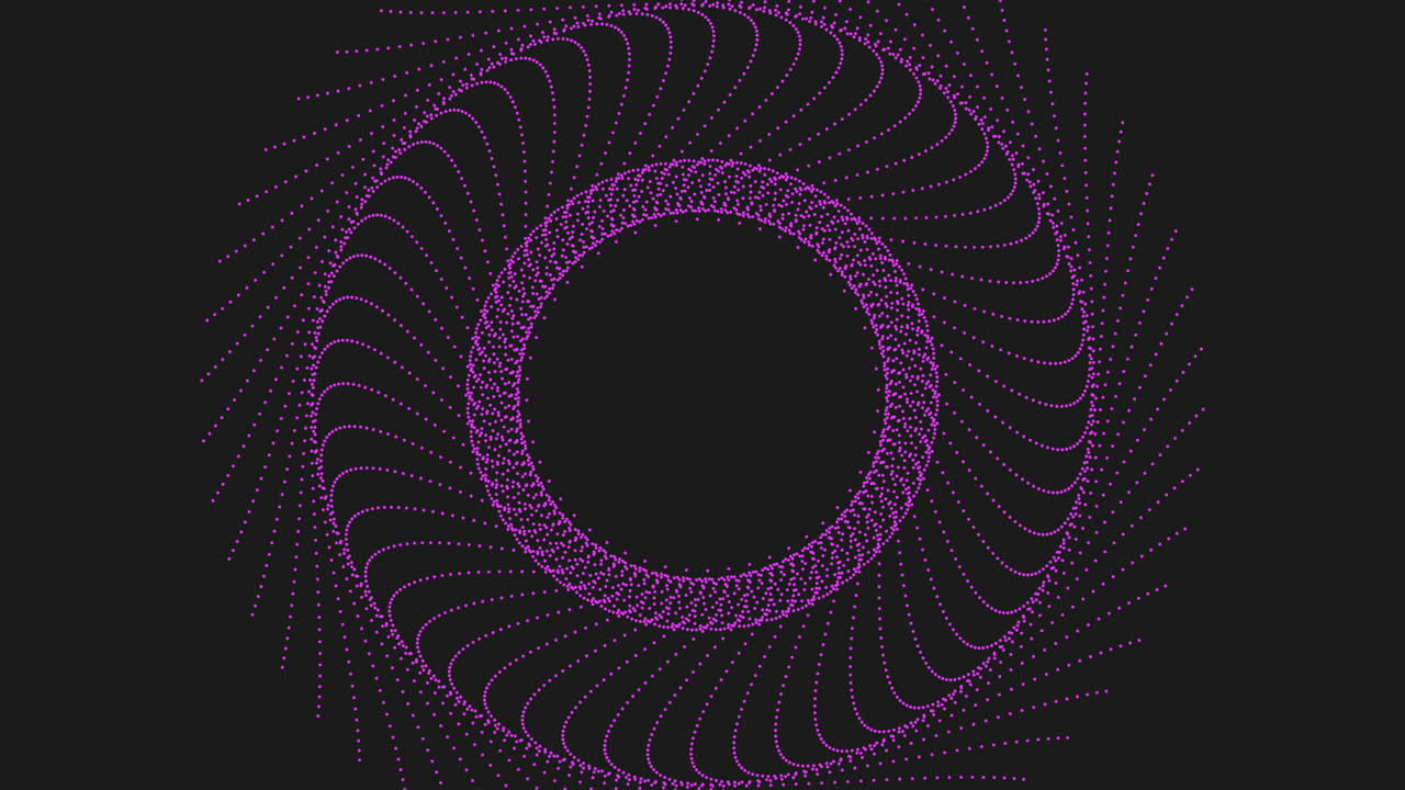 patrón circular azul simétrico sobre un fondo negro