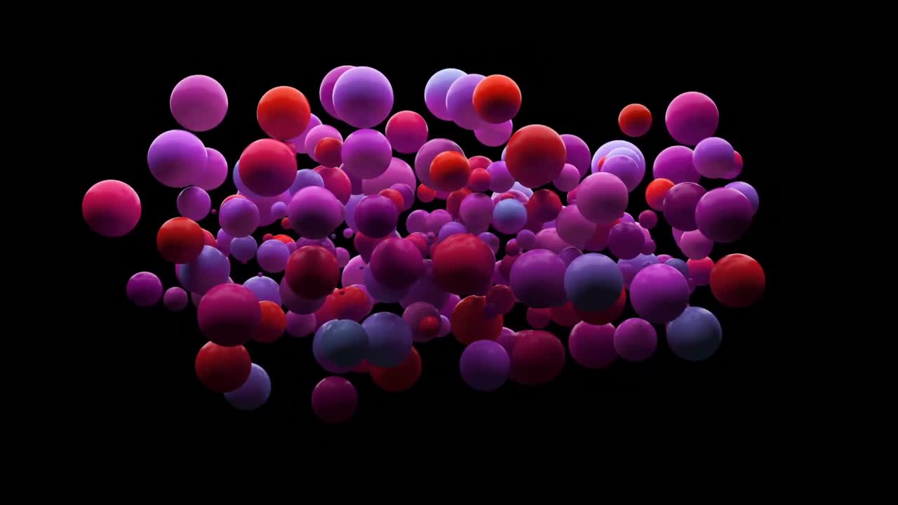 Digitally generated video of bubbles