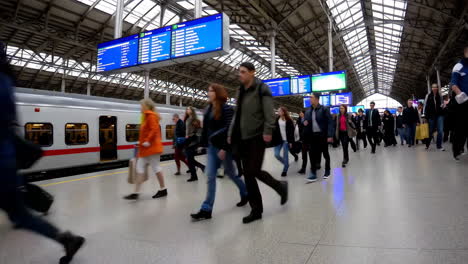 busy train station platform