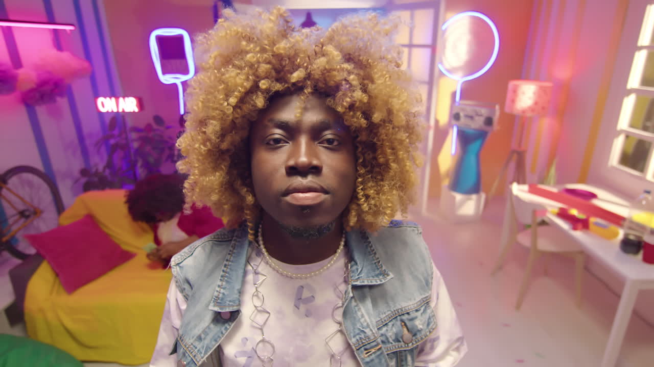 Man in a trendy room