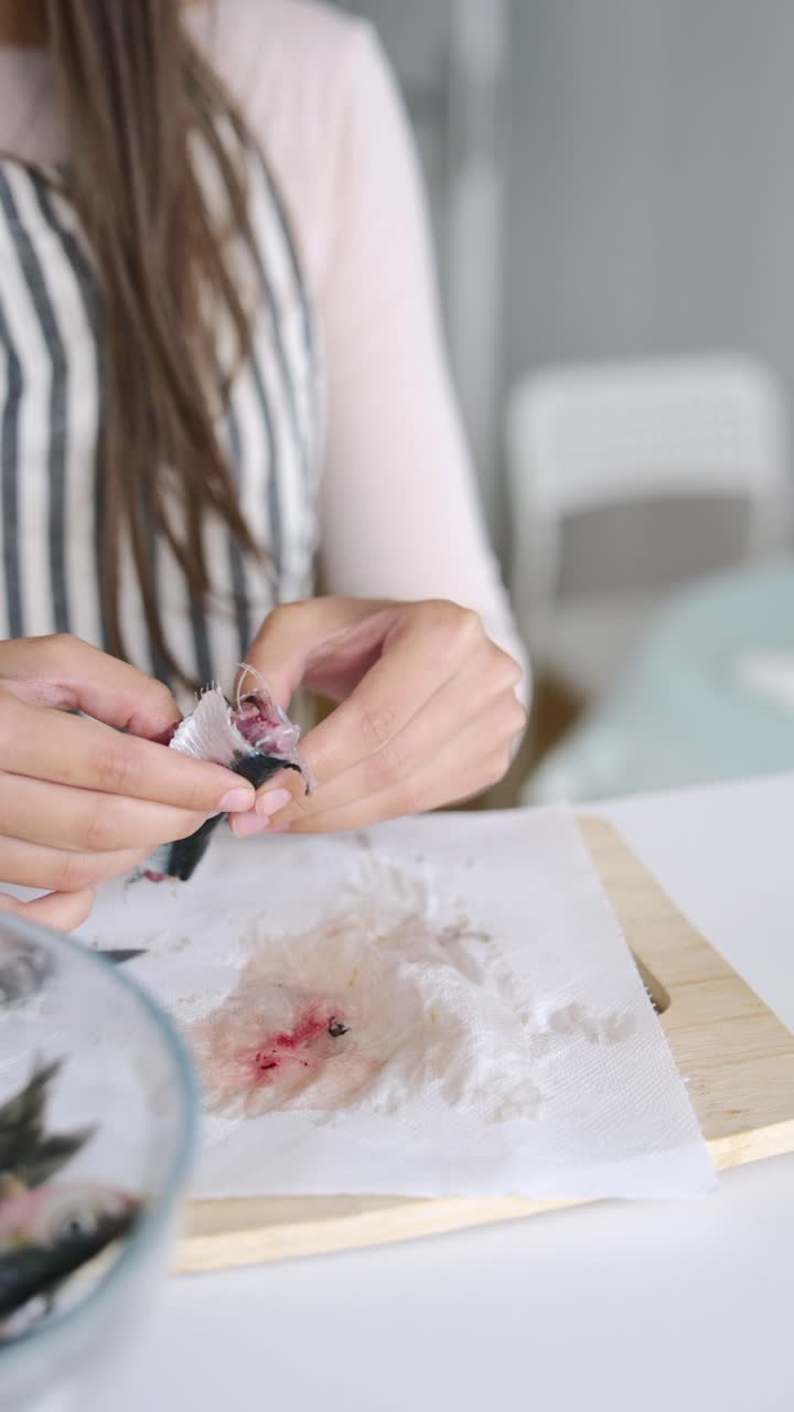 Preparing Fish for Sushi