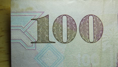 Esta-Es-La-Vista-Macro-De-Un-Banco-De-Papel-Normal,-No-Dinero,-Moneda-De-Arabia-Saudita-Billete-De-100-Riales