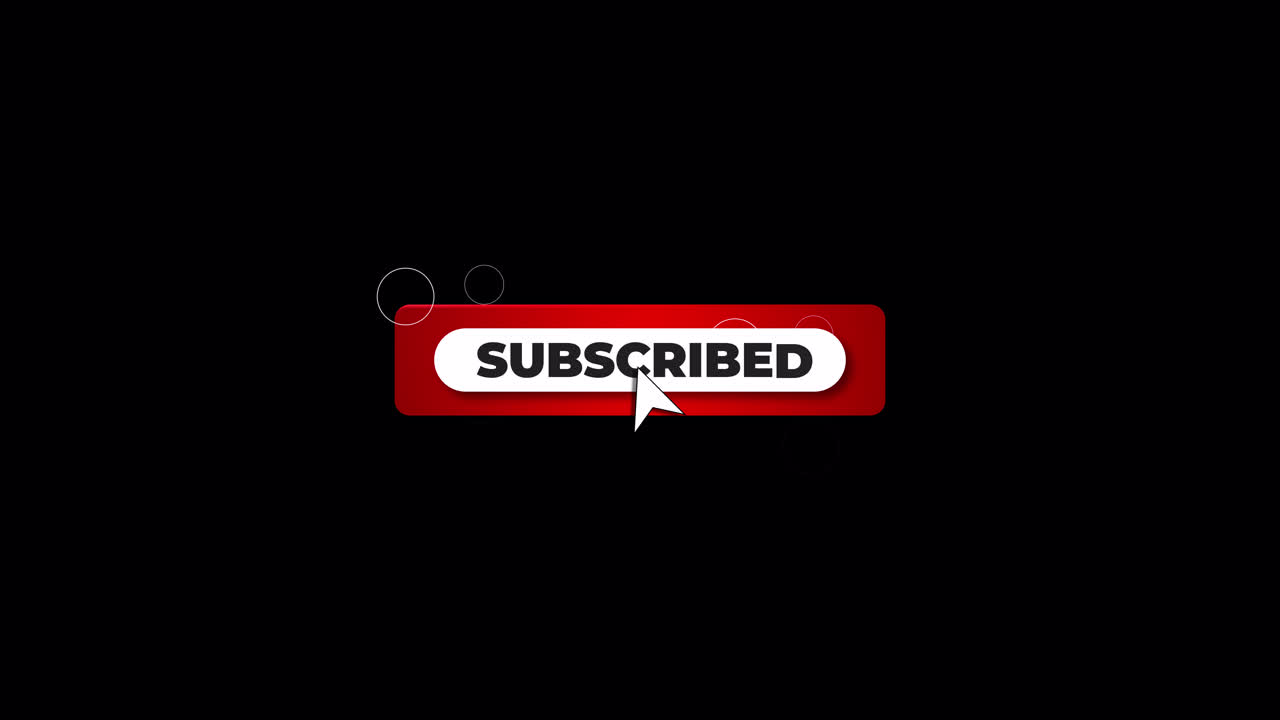 Mouse Cursor Clicking Subscribe, Like, and Notification Buttons