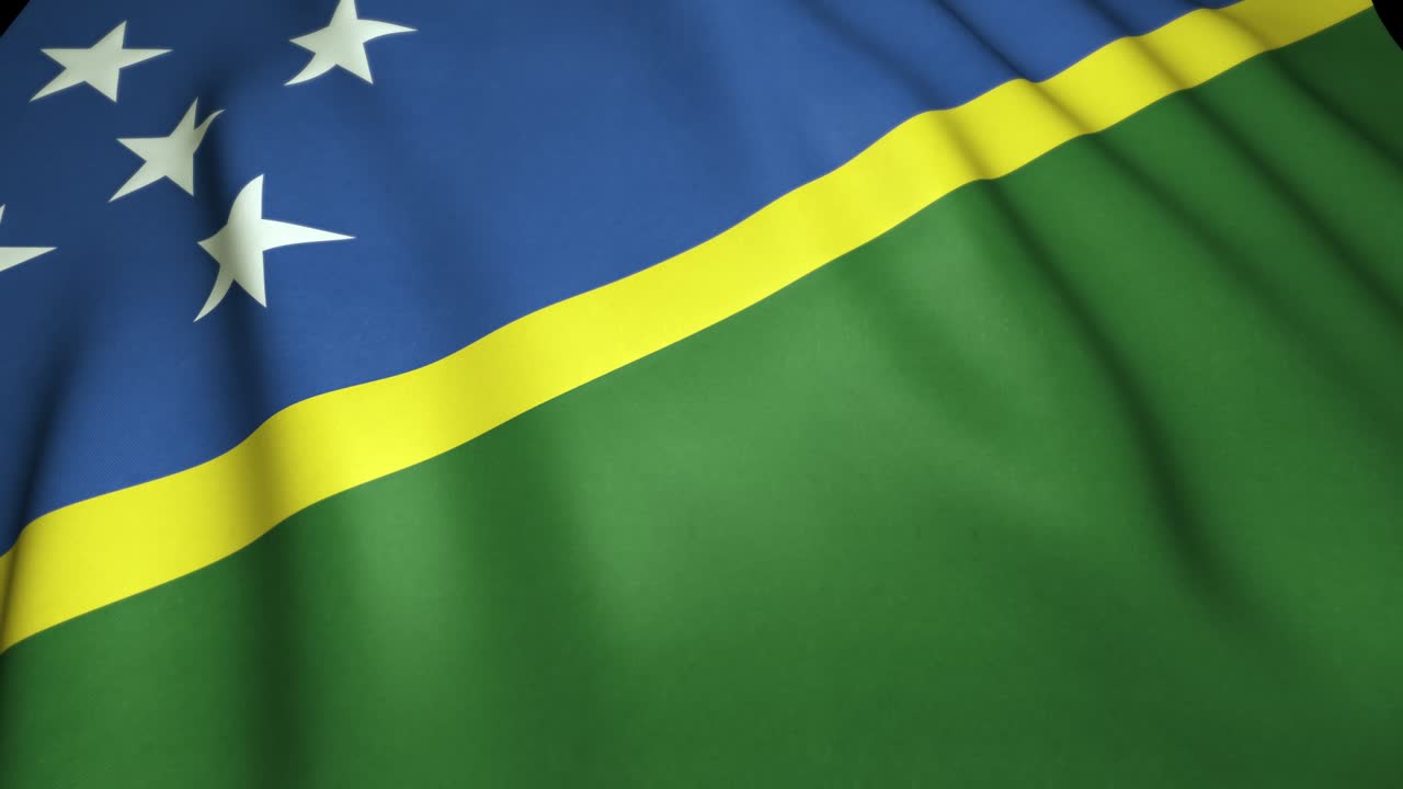 Wehende realistische Flagge der Salomonen in 4K, Loop-Animation