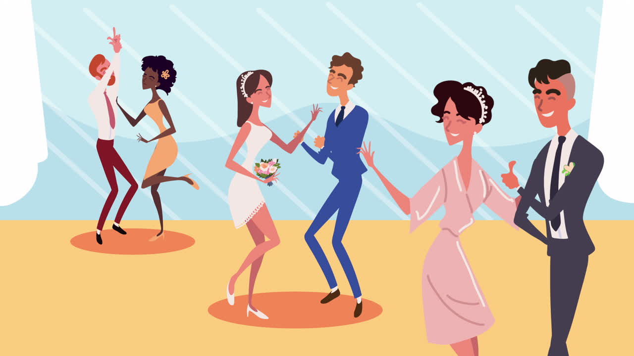 celebración de la danza de la boda