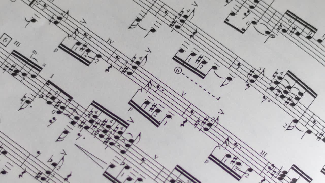 Close Up of Music Sheets