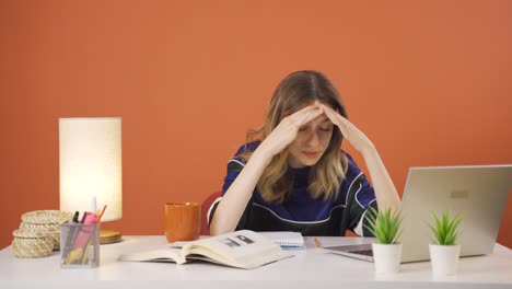 young woman exploding with anger.