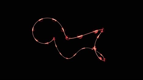 diseño abstracto de líneas brillantes rojas en 3d