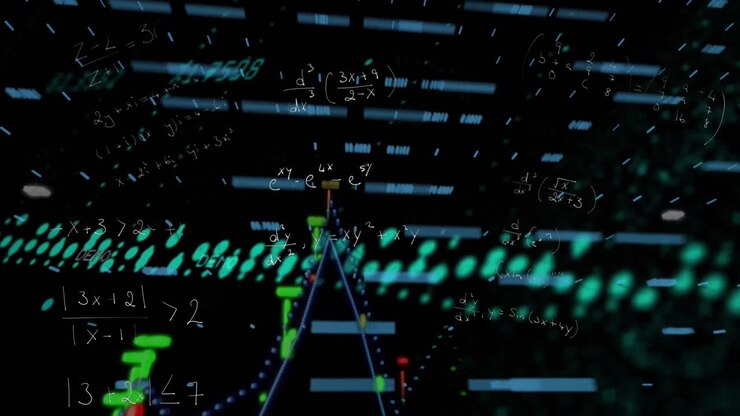 Animation of numbers and data processing