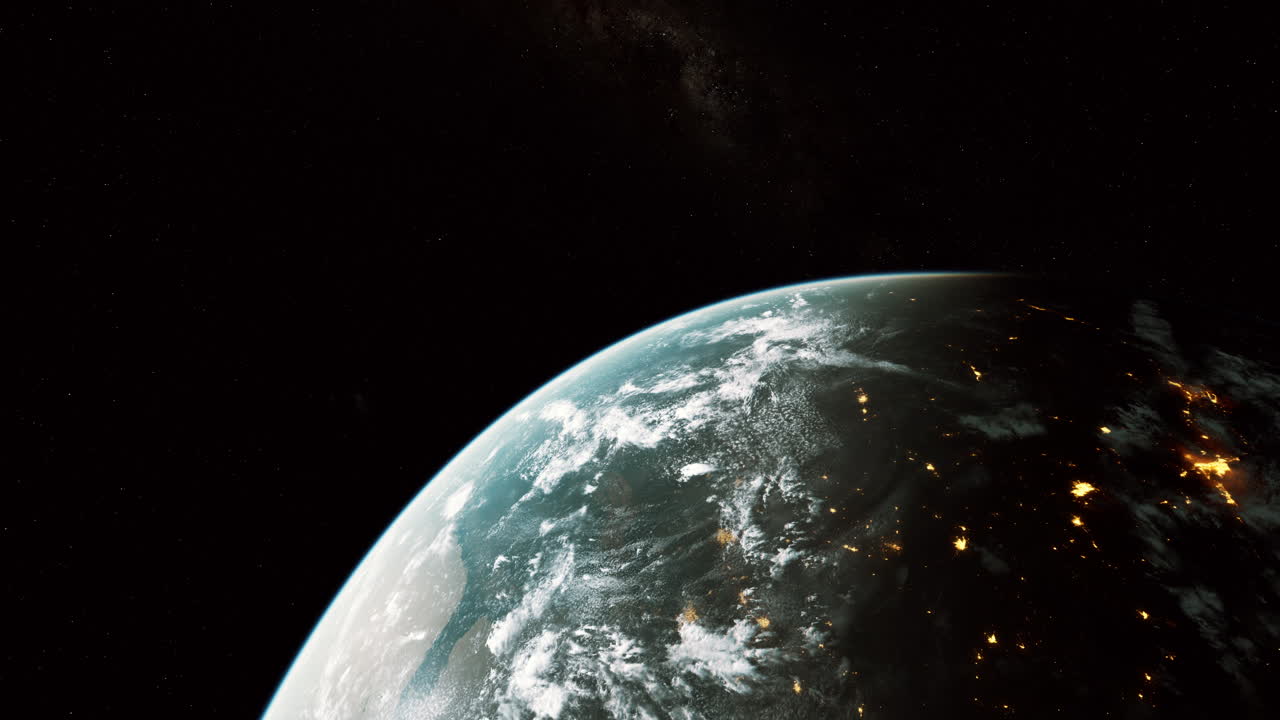 Earth as seen from space at night
