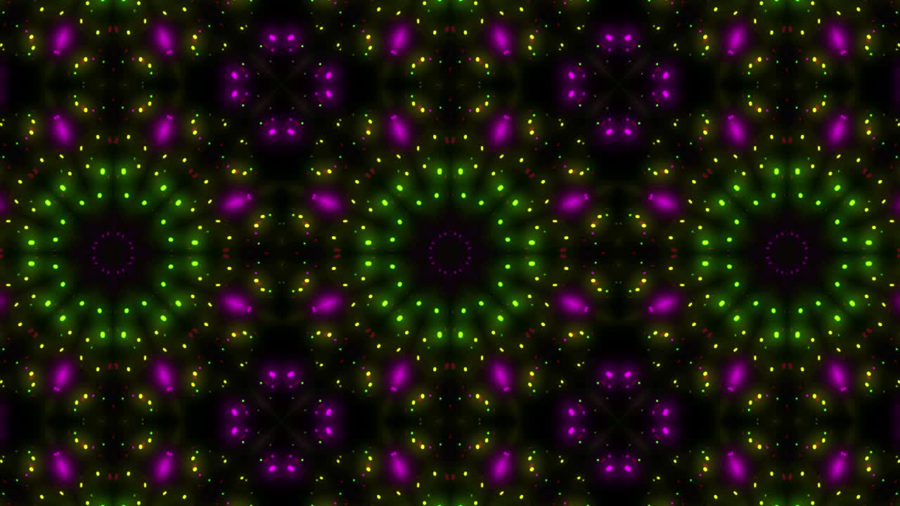 Particle light emitting kaleidoscope animation motion graphics