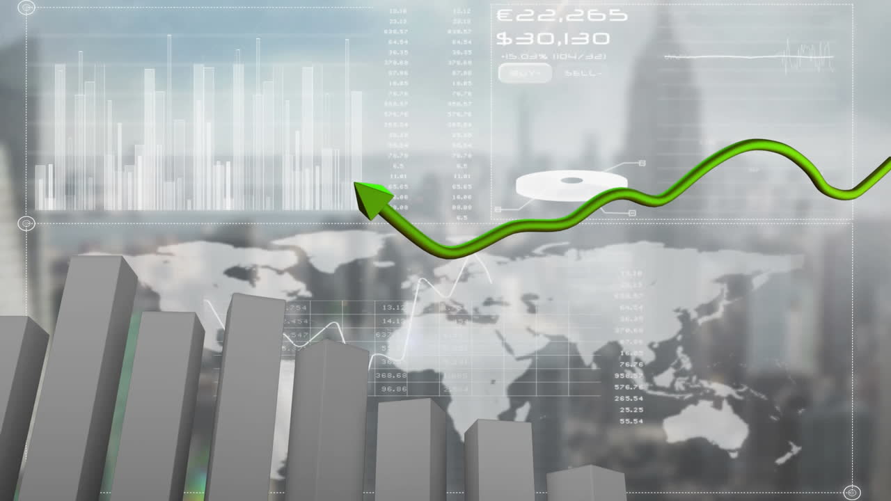 変化する統計を示すグラフ