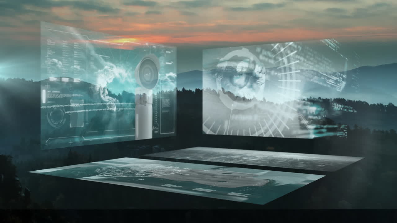 지형에 대한 통계 및 데이터 처리와 함께 움직이는 화면의 애니메이션