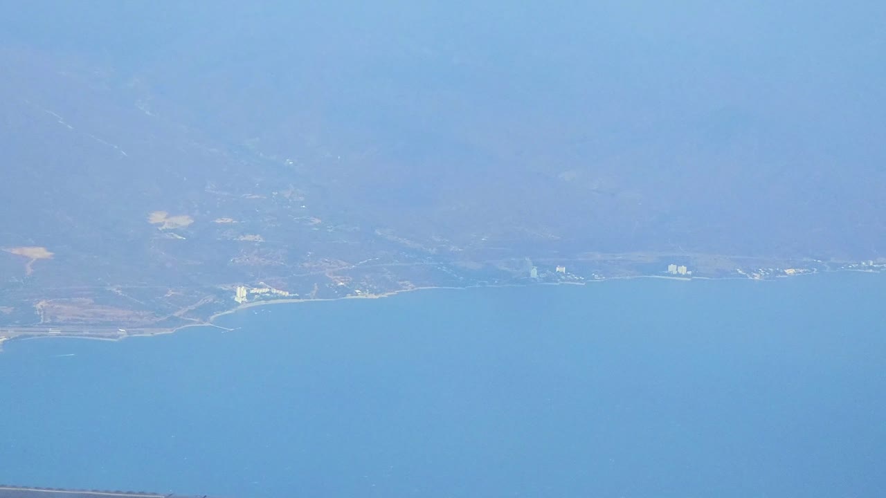 콜롬비아 의 산타 마르타 에 있는 카리브 해 연안 의 공중 사진