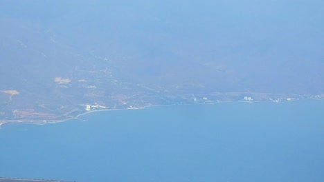 Aerial-view-of-the-Caribbean-coast-in-Santa-marta,-Colombia