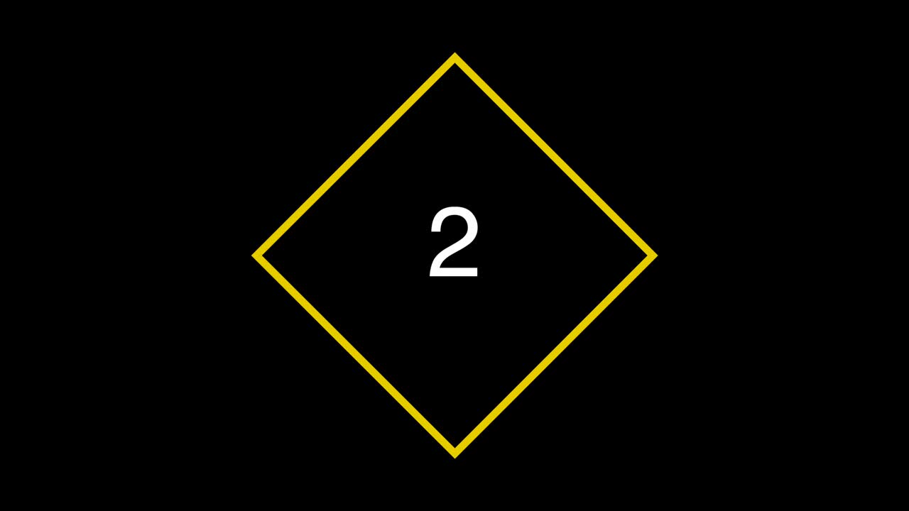 1,2,3 count animation in yellow