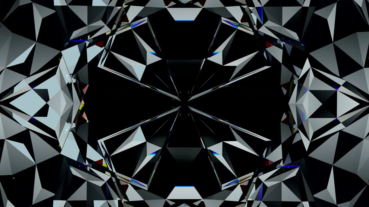 caleidoscopio giratorio de piedra preciosa de textura de diamante o vidrio brillante